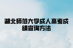 湖北师范大学成人高考成绩查询步骤是怎样的？